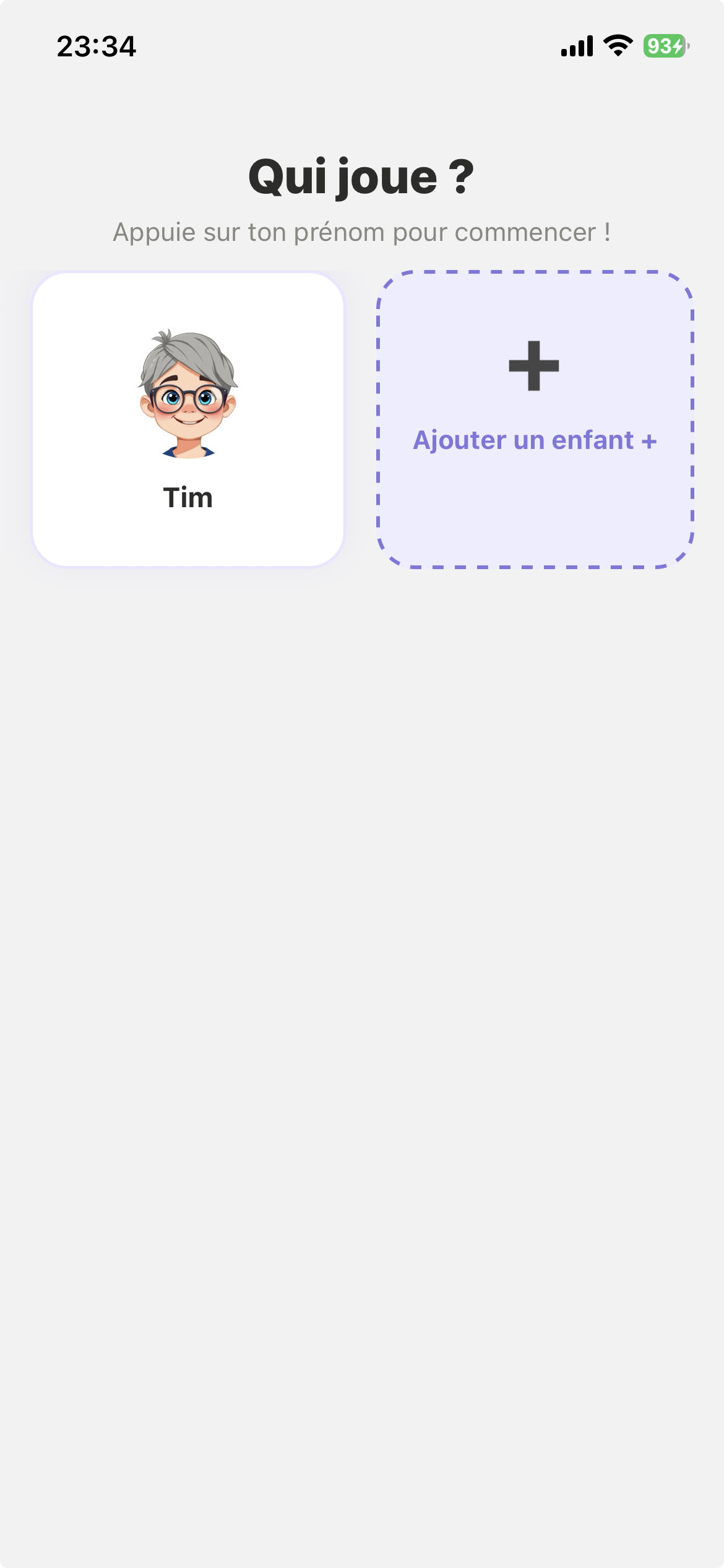 Add a child tile, child side